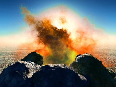 volkanik patlama Adası