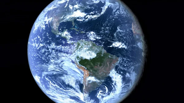 Центральна і Південна Америка, видно з космосу — стокове фото