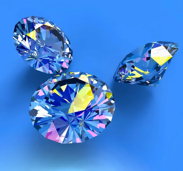 Πολύπλευρη μπλε διαμάντια — Φωτογραφία Αρχείου