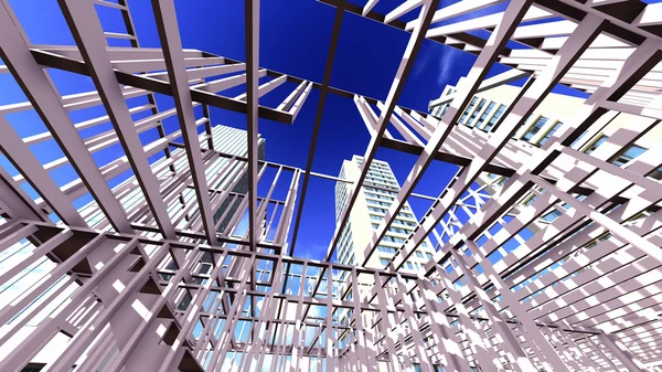 Çelik Yapı İnşaat alanı üzerinde