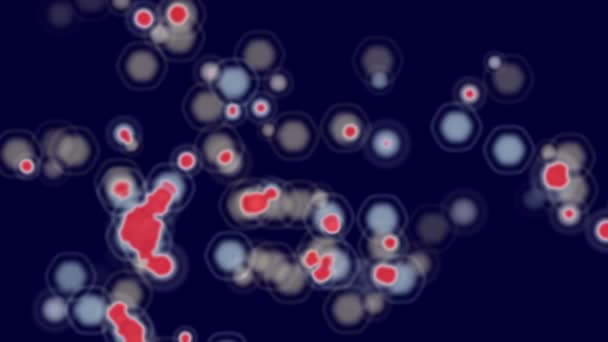 3D-Darstellung von bunten Bakterien — Stockvideo