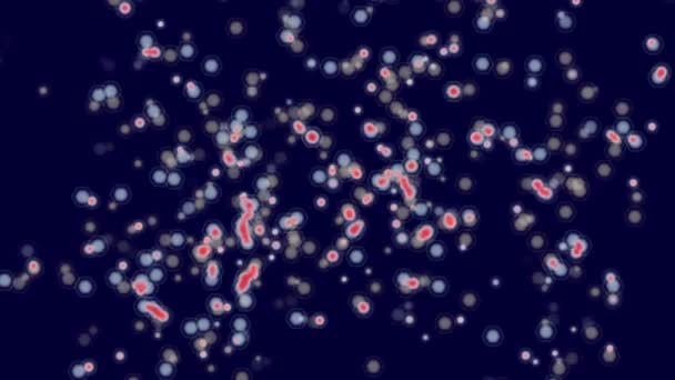 3d renderizar ilustração de bactérias coloridas — Vídeo de Stock