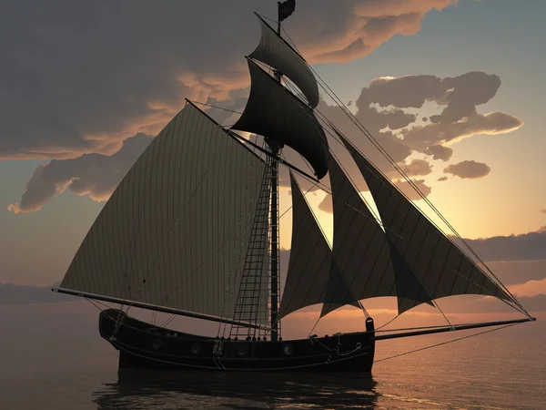 Pirate brigantine — Stockfoto