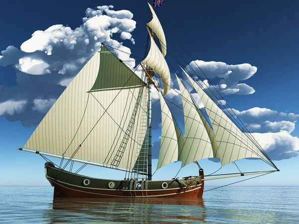 Pirate brigantine — Stock Photo, Image