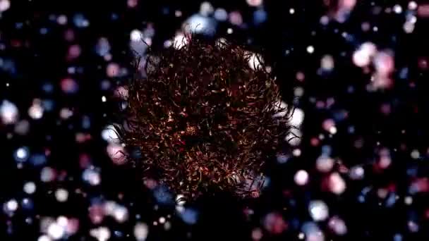 3D απεικόνιση καθιστούν πολύχρωμο βακτηρίων — Αρχείο Βίντεο
