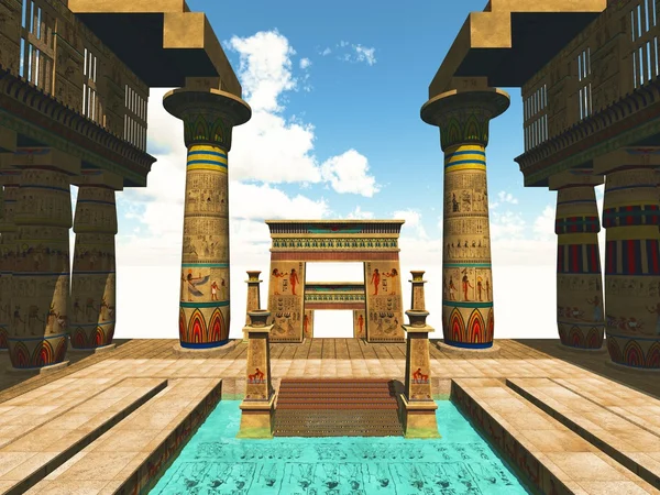 Egyptiska tempel — Stockfoto