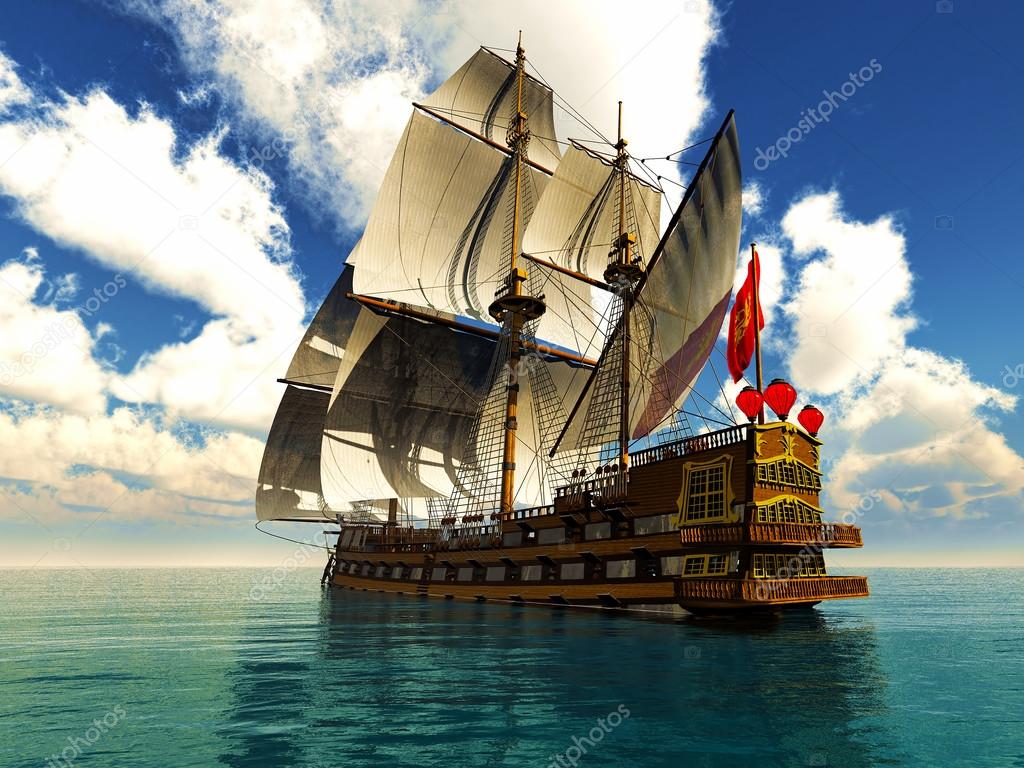 Pirate brigantine