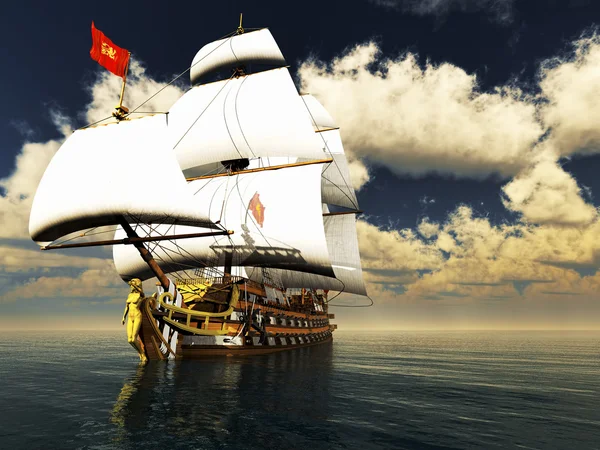 Piratbrigantin — Stockfoto