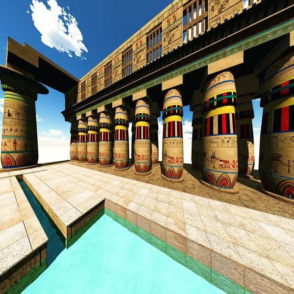 Egyptiska tempel — Stockfoto