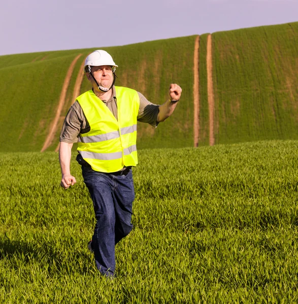 Engeeneer saltando de alegría — Foto de Stock