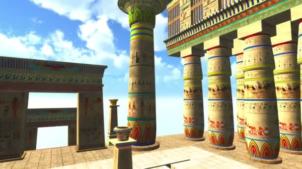 Colonnes égyptiennes dans un temple 