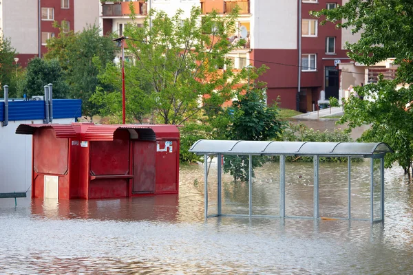 Cidade inundada — Fotografia de Stock