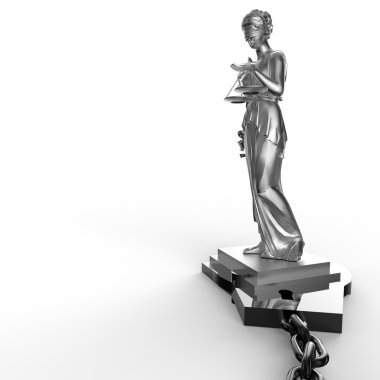 Themis heykeli ve kelepçe