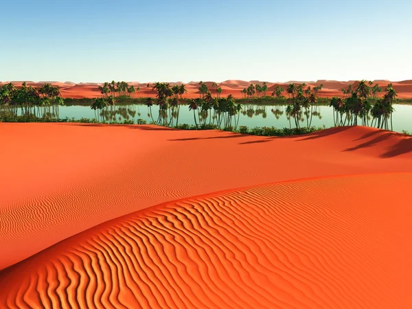 Afrikanische Oase — Stockfoto