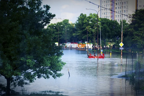 Cidade inundada — Fotografia de Stock