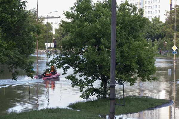 Cidade inundada — Fotografia de Stock