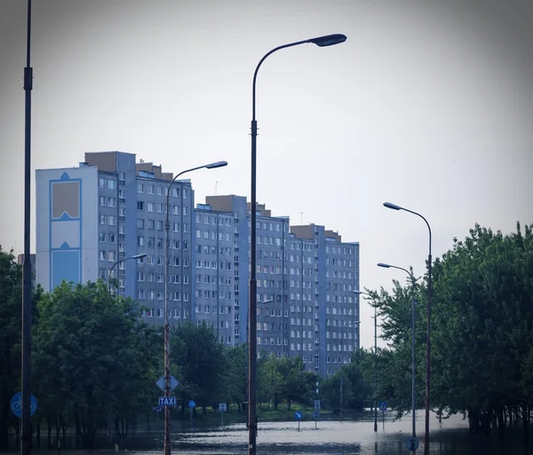 水淹的城市 — 图库照片