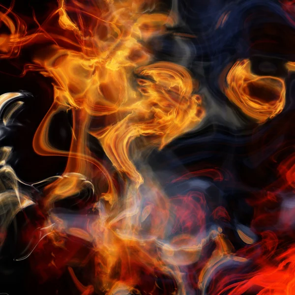 Vlammen en rook — Stockfoto