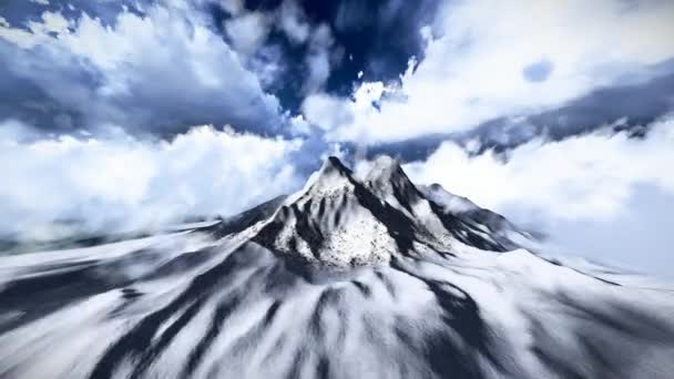 Escalada montaña nevada — Vídeo de stock