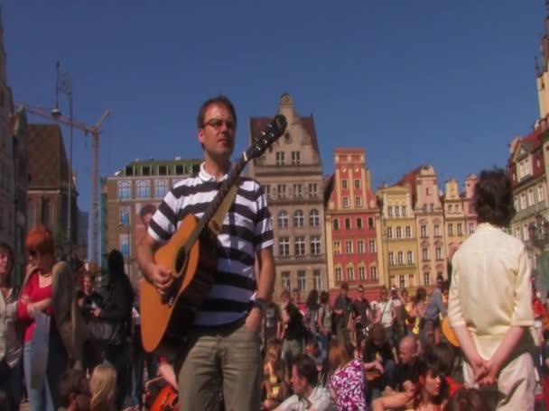 Rynek en Wroclaw, Polonia — Vídeos de Stock