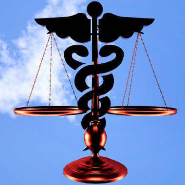 Asclepius & Justice scale clipart