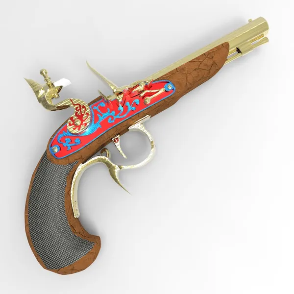 Stará pirátská pistole — Stock fotografie