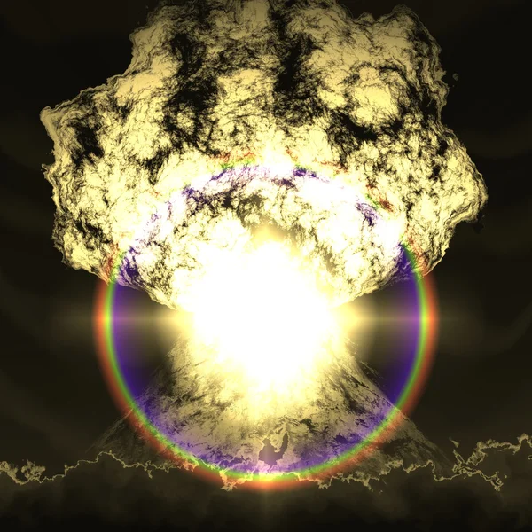 Enorme nucleaire explosie — Stockfoto