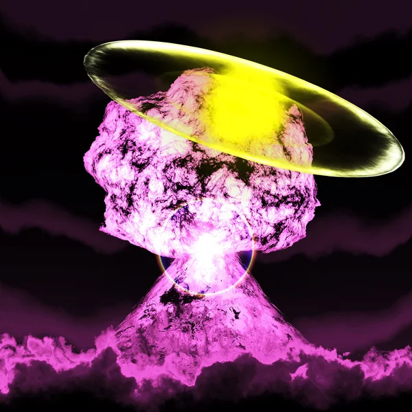 Огромный ядерный взрыв — стоковое фото