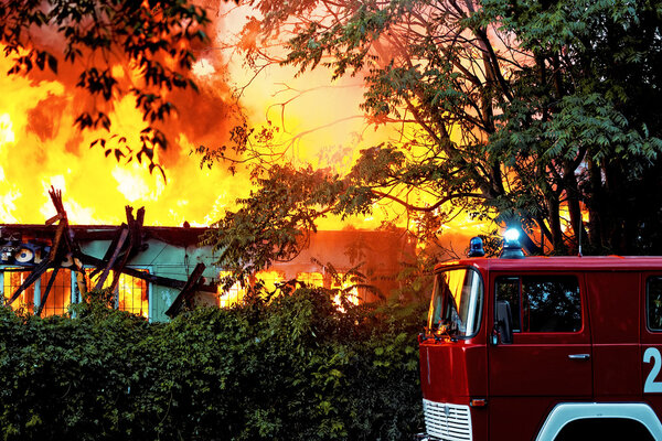 Пожар в городе
