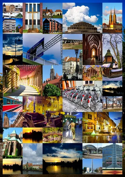 European city collage — Stock Photo, Image