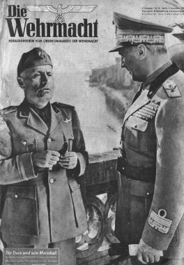 Benito Mussolini & Rodolfo Graziani clipart