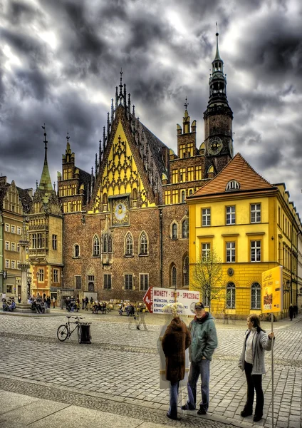 Rynek em Wroclaw, Polonia — Fotografia de Stock