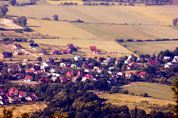 Luchtfoto van het dorp — Stockfoto