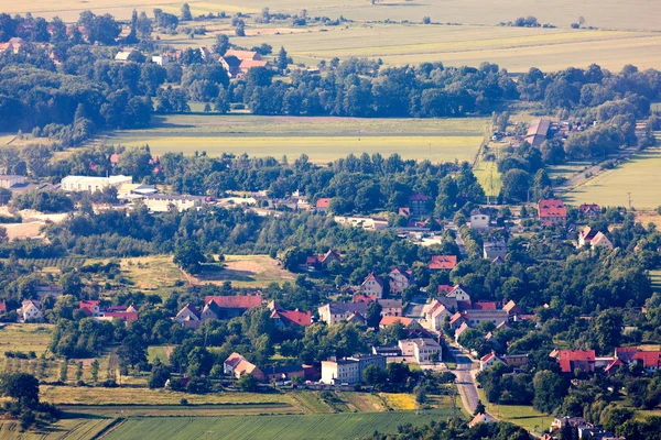 A légi felvétel a falu — Stock Fotó