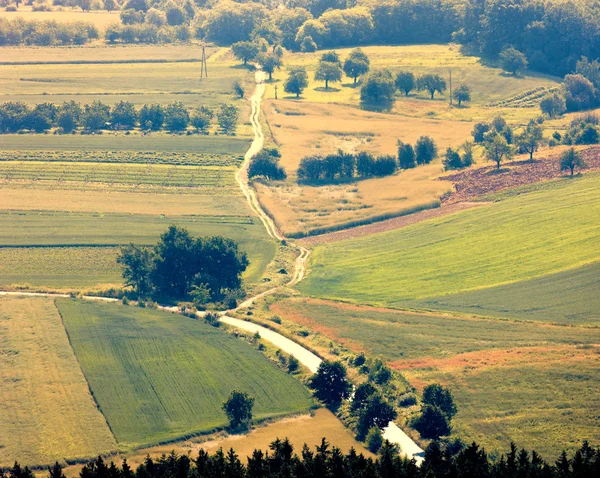 Aerial view of the village — Stock Photo, Image