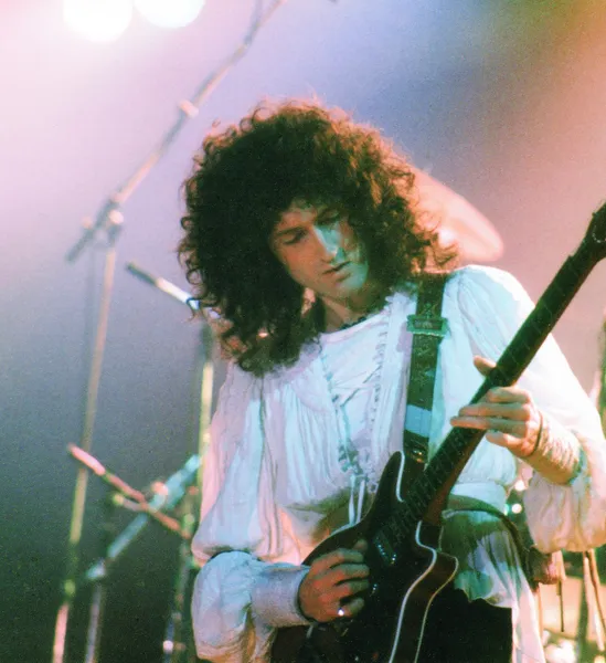 Queen - uk groep met brian kan in 1976 — Stockfoto