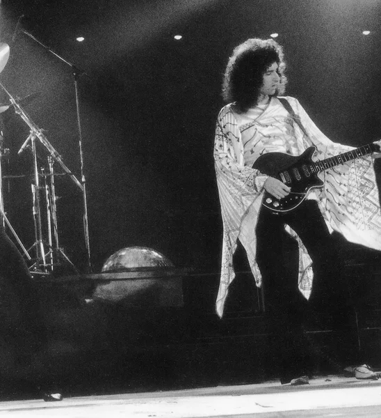 Queen - uk groep met brian kan in 1976 — Stockfoto