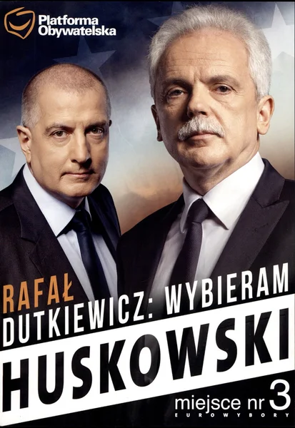 公民纲领党在弗罗茨瓦夫的政治海报 — 图库照片