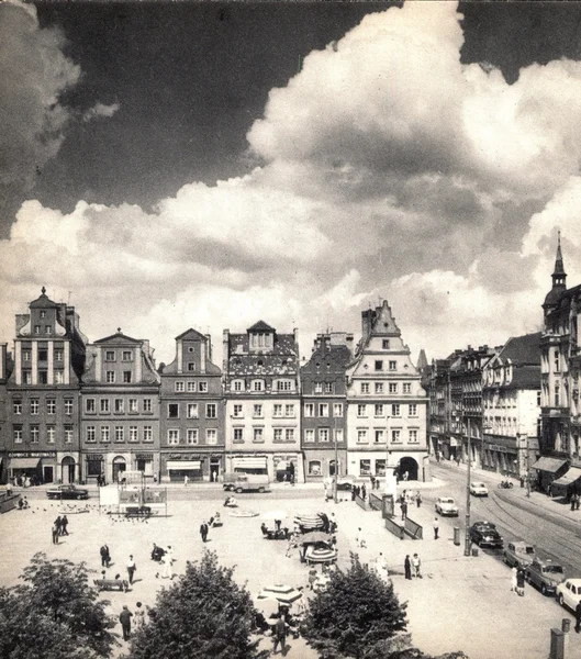 Wroclaw en Pologne sur une photo vintage — Photo