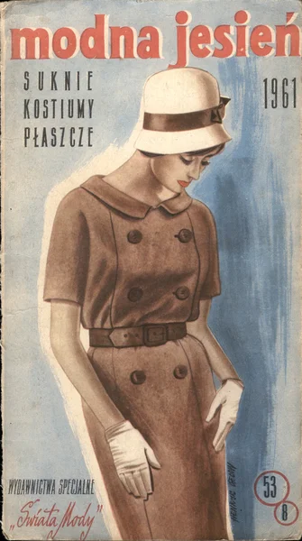 1961-빈티지 패션 일러스트 년경 폴란드 — 스톡 사진