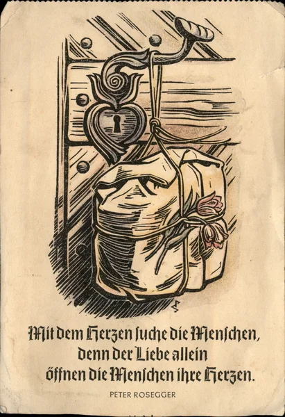 German vintage paper art — Stock Photo, Image