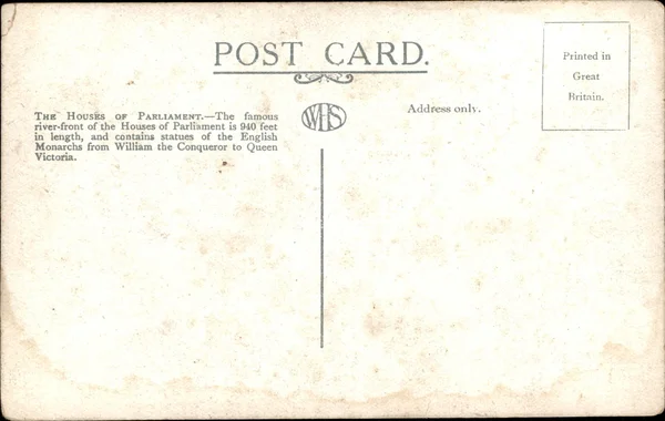 Parte posterior de la postal — Foto de Stock