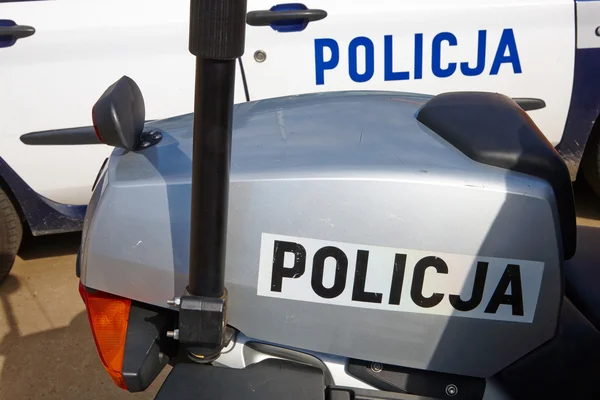 Police vehicles standing in street — Stock Photo, Image