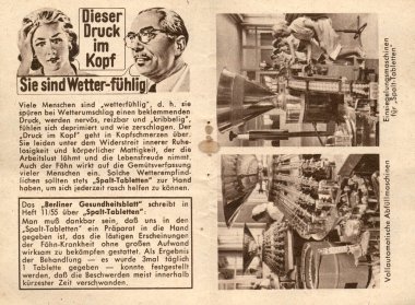 Vintage tıbbi reklam