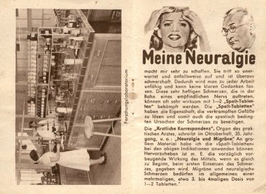 Vintage tıbbi reklam