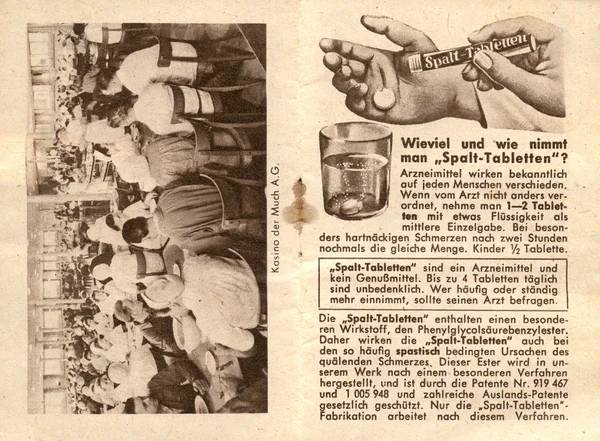 Vintage medicinsk reklam — Stockfoto