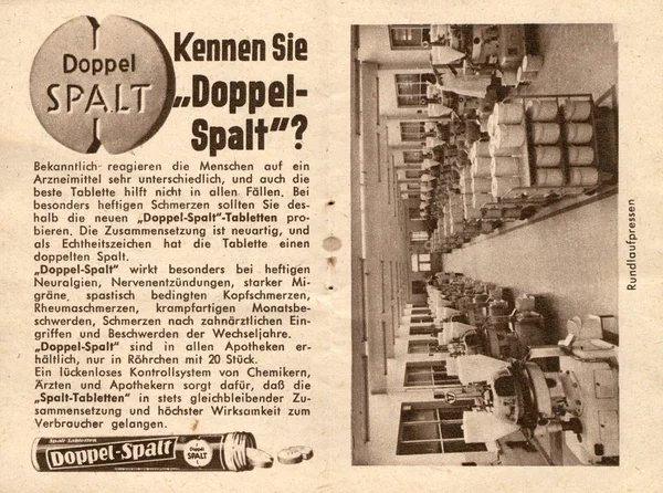 Vintage medicinsk reklam — Stockfoto