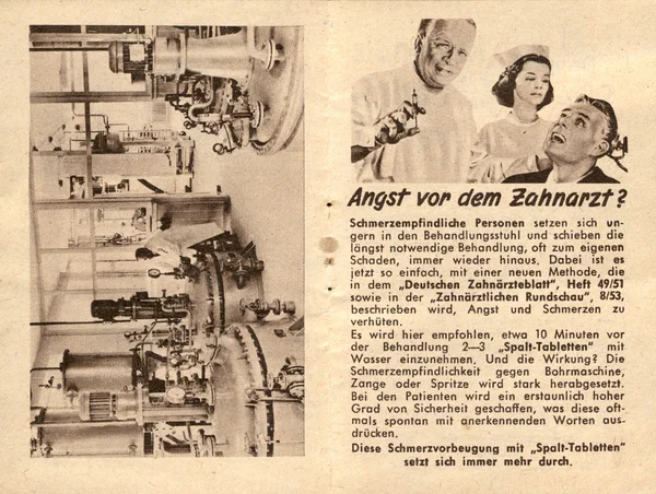Vintage pubblicità medica — Foto Stock