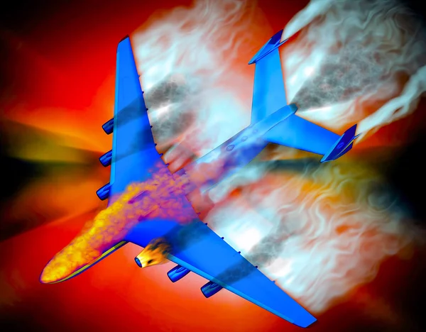 Airplane crash — Stock Photo, Image