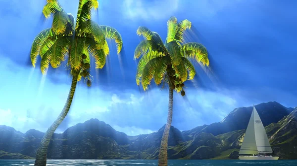 พาราไดซ์บนเกาะฮาวาย — ภาพถ่ายสต็อก